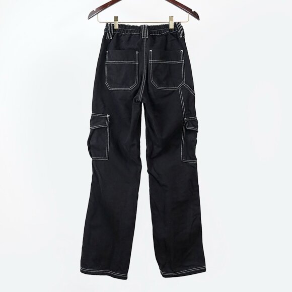BDG Urban Outfitters Skate Jeans, Black With White Contrast Stitching, Size 24 - Picture 5 of 14